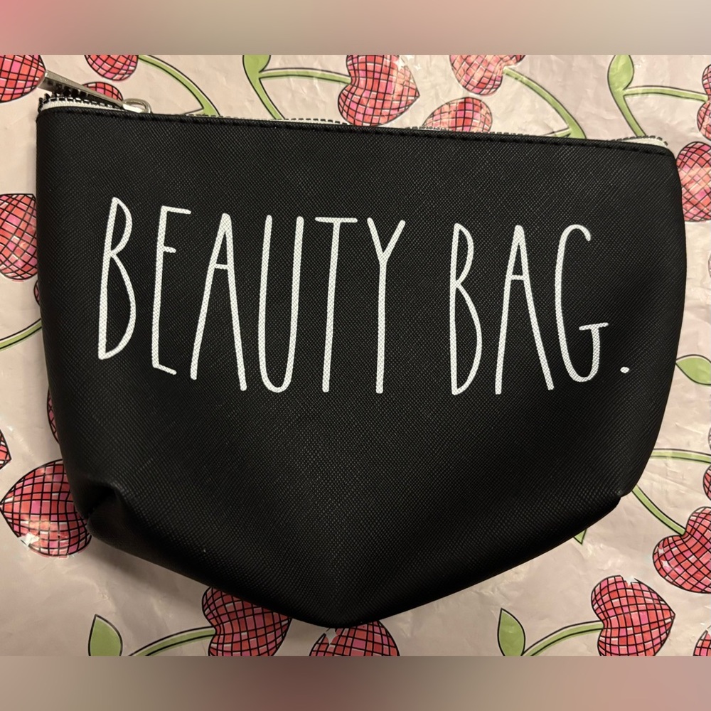 Rae Dunn Black and White Small Beauty Bag Cosmetic Travel Bag